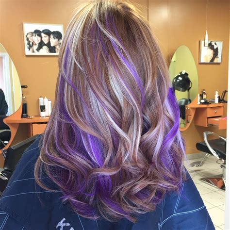 purple hair streaks